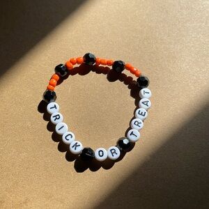 Trick or treat Halloween bracelet